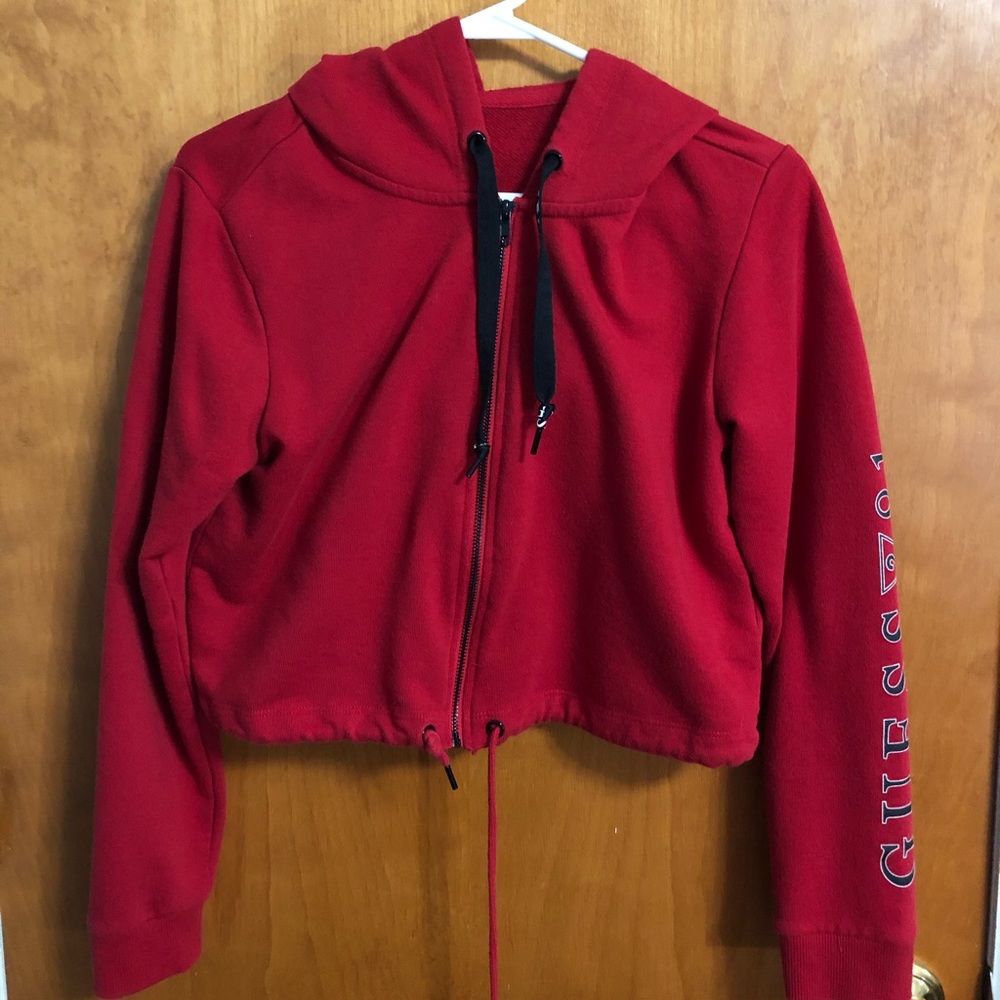 Cropped Red ‘Guess’ Jacket (L)